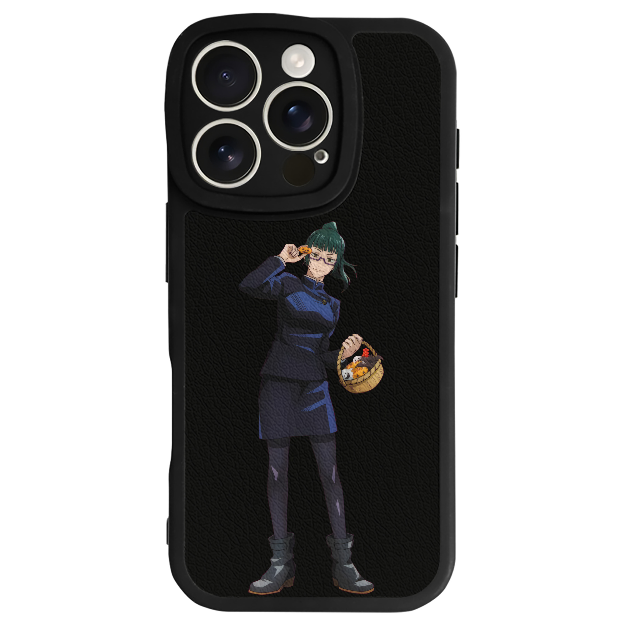 （画像用） 呪術廻戦 Jujutsu Kaisen 【iPhone 16シリーズ対応】シリコンスマホケース（レザー調） 材質：シリコン